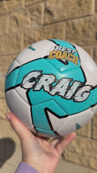 Load and play video in Gallery viewer, Personalised Best Coach Soccer Gift Pack (Deploy Blue)
