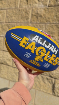 Load and play video in Gallery viewer, Personalised AFL Official West Coast Eagles Club Football (Size 5)
