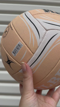 Load and play video in Gallery viewer, Personalised Gilbert Exo Peach Netball (SIZE 5)

