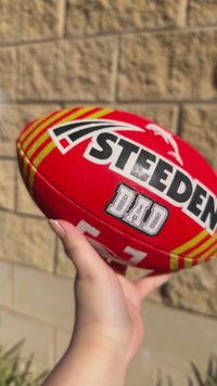 Load and play video in Gallery viewer, Personalised Dolphins Official NRL Ball (11inch mini ball)
