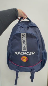 Load and play video in Gallery viewer, Personalised Brisbane Broncos Official NRL Backpack
