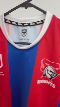 Load and play video in Gallery viewer, Personalised Newcastle Knights NRL Jersey
