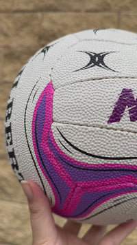 Load and play video in Gallery viewer, Personalised Gilbert White Eclipse M500 Netball (SIZE 4)
