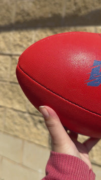 Load and play video in Gallery viewer, Personalised Mi-Ball AFL Football - Red (Size 3, 4, 5)
