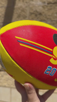 Load and play video in Gallery viewer, Personalised AFL Official Gold Coast Suns Club Football (Size 5)
