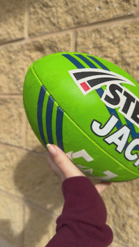 Load and play video in Gallery viewer, Personalised Canberra Raiders Official NRL Ball (Size 5)

