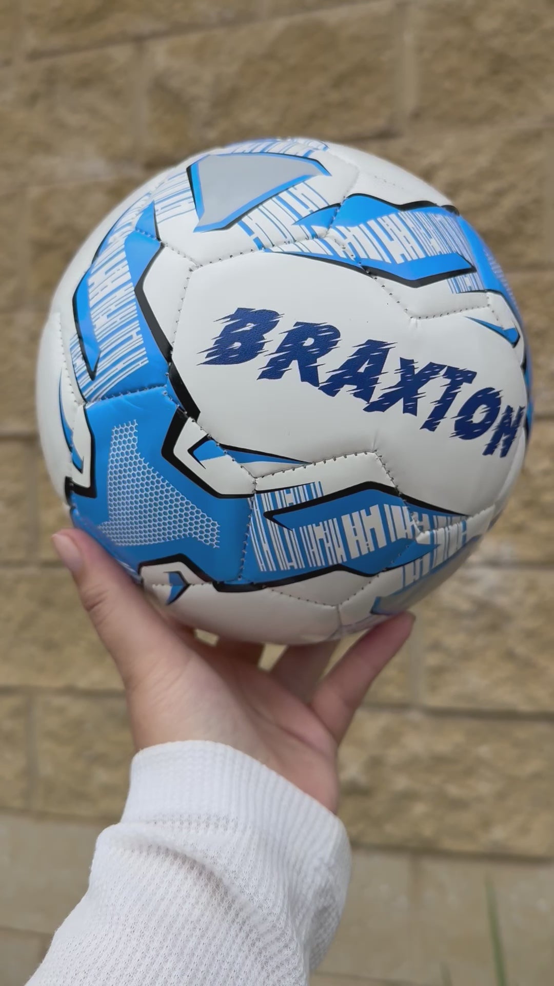 Personalised Mi-Ball Blue Soccer Ball (Size 3, 4, 5)