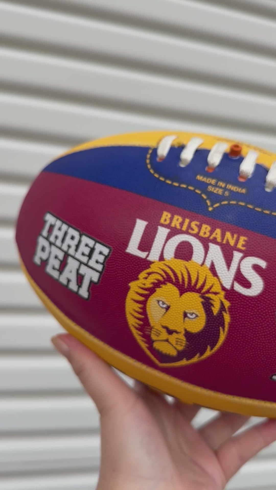 Personalised AFL Official Brisbane Lions Premiers 2026 Club Football (Size 5)