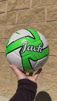 Load and play video in Gallery viewer, Personalised Deploy Green Soccer Ball (Size 3, 4, 5)
