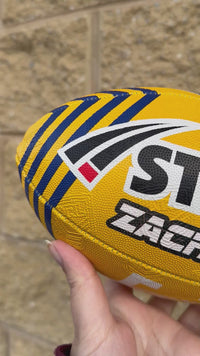 Load and play video in Gallery viewer, Personalised Parramatta Eels Official NRL Ball (11inch mini ball)
