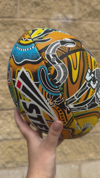 Load and play video in Gallery viewer, Personalised Indigenous All Stars 2026 Official NRL Ball (Size 5)
