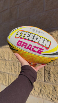 Load and play video in Gallery viewer, Personalised Steeden Touch Football 2025 (Junior, Senior)
