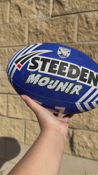 Load and play video in Gallery viewer, Personalised Canterbury Bulldogs Official NRL Ball (Size 5)
