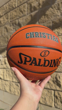 Load and play video in Gallery viewer, Personalised Spalding TF-50 Rubber Basketball (Size 5, 6 &amp; 7)
