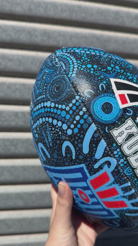 Load and play video in Gallery viewer, Personalised Indigenous NSW Blues Official NRL Ball (Size 5)
