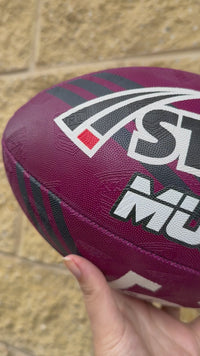 Load and play video in Gallery viewer, Personalised Manly Sea Eagles Official NRL Ball (Size 5)
