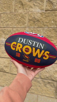 Load and play video in Gallery viewer, Personalised AFL Official Adelaide Crows Club Football (Size 5)
