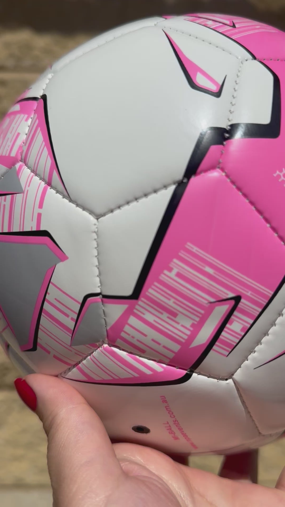 Personalised Mi-Ball Pink Soccer Ball (Size 3, 4, 5)