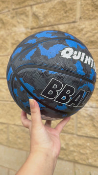Load and play video in Gallery viewer, Personalised BBALR Progress Blue Camo Rubber Basketball (Size 5, 6 &amp; 7)
