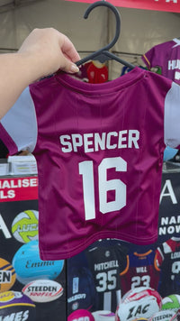 Load and play video in Gallery viewer, Personalised Manly Sea Eagles NRL Toddler Shirt
