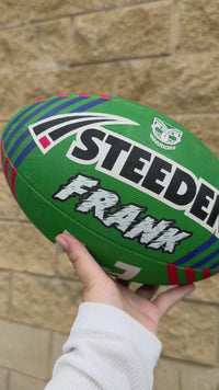 Load and play video in Gallery viewer, Personalised New Zealand Warriors Official NRL Ball (Size 5)
