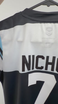 Load and play video in Gallery viewer, Personalised Cronulla Sharks NRL Jersey

