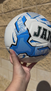 Load and play video in Gallery viewer, Personalised Mi-Ball Blue Soccer Ball (Size 3, 4, 5)
