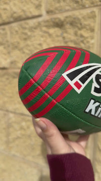 Load and play video in Gallery viewer, Personalised South Sydney Rabbitohs Official NRL Ball (11inch mini ball)
