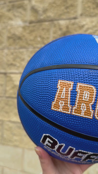 Load and play video in Gallery viewer, Personalised Buffalo Rubber Blue Basketball (Size 5)
