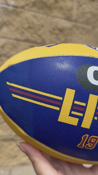 Load and play video in Gallery viewer, Personalised AFL Official Brisbane Lions Club Football (Size 5)

