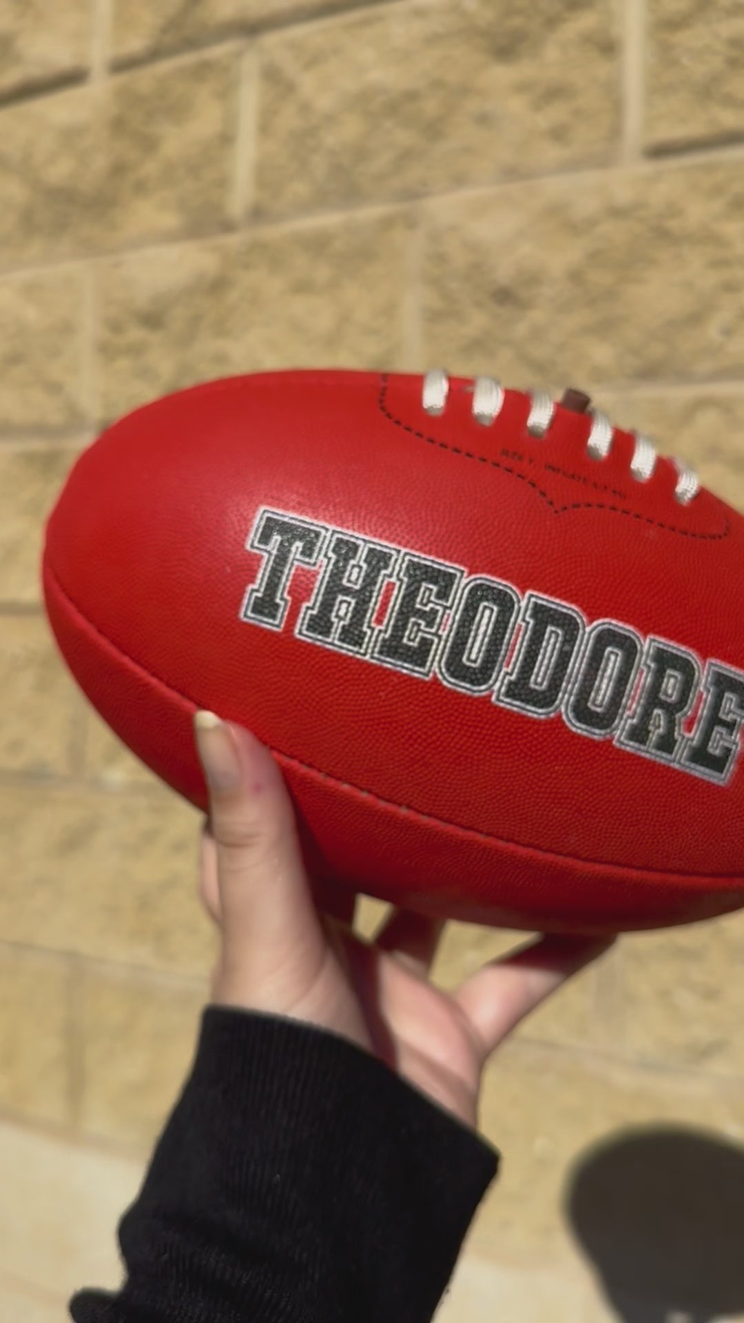 Personalised Mi-Ball AFL Football - Red (Size 1, 2, 3, 4, 5)