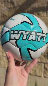 Load and play video in Gallery viewer, Personalised Deploy Blue Soccer Ball (SIZE 2)
