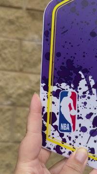 Load and play video in Gallery viewer, Personalised Wilson NBA Team Mini Basketball Hoop (LA Lakers)

