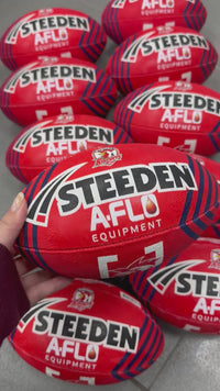 Load and play video in Gallery viewer, Personalised Sydney Roosters Official NRL Ball (11inch mini ball)
