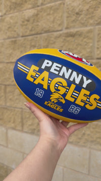 Load and play video in Gallery viewer, Personalised AFL Official West Coast Eagles Club Football (Size 5)
