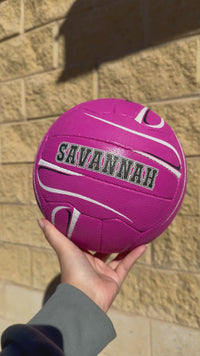 Load and play video in Gallery viewer, Personalised Mi-Ball Envision Pink Netball (SIZE 4, 5)
