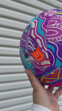 Load and play video in Gallery viewer, Personalised Gilbert 2026 Indigenous First Nations Supporter Netball (SIZE 5)

