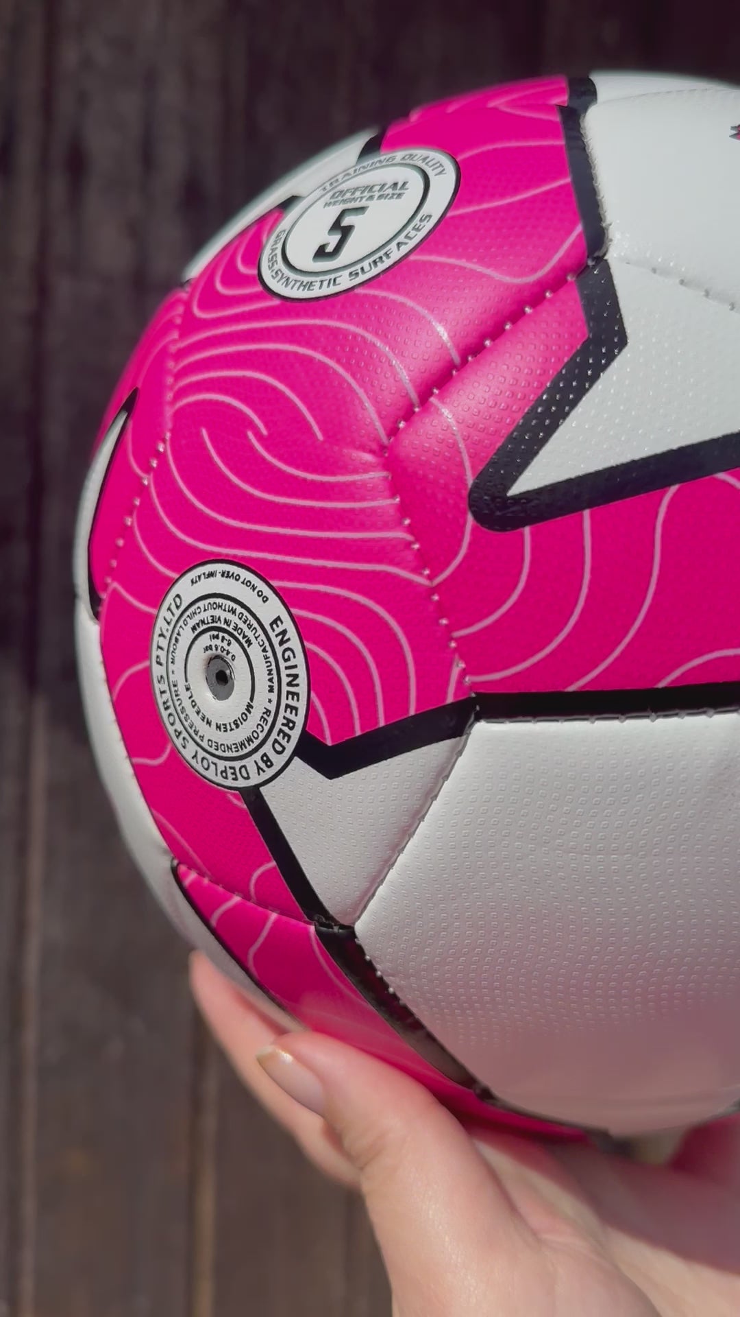 Personalised Deploy Pink Soccer Ball (Size 3, 4, 5)