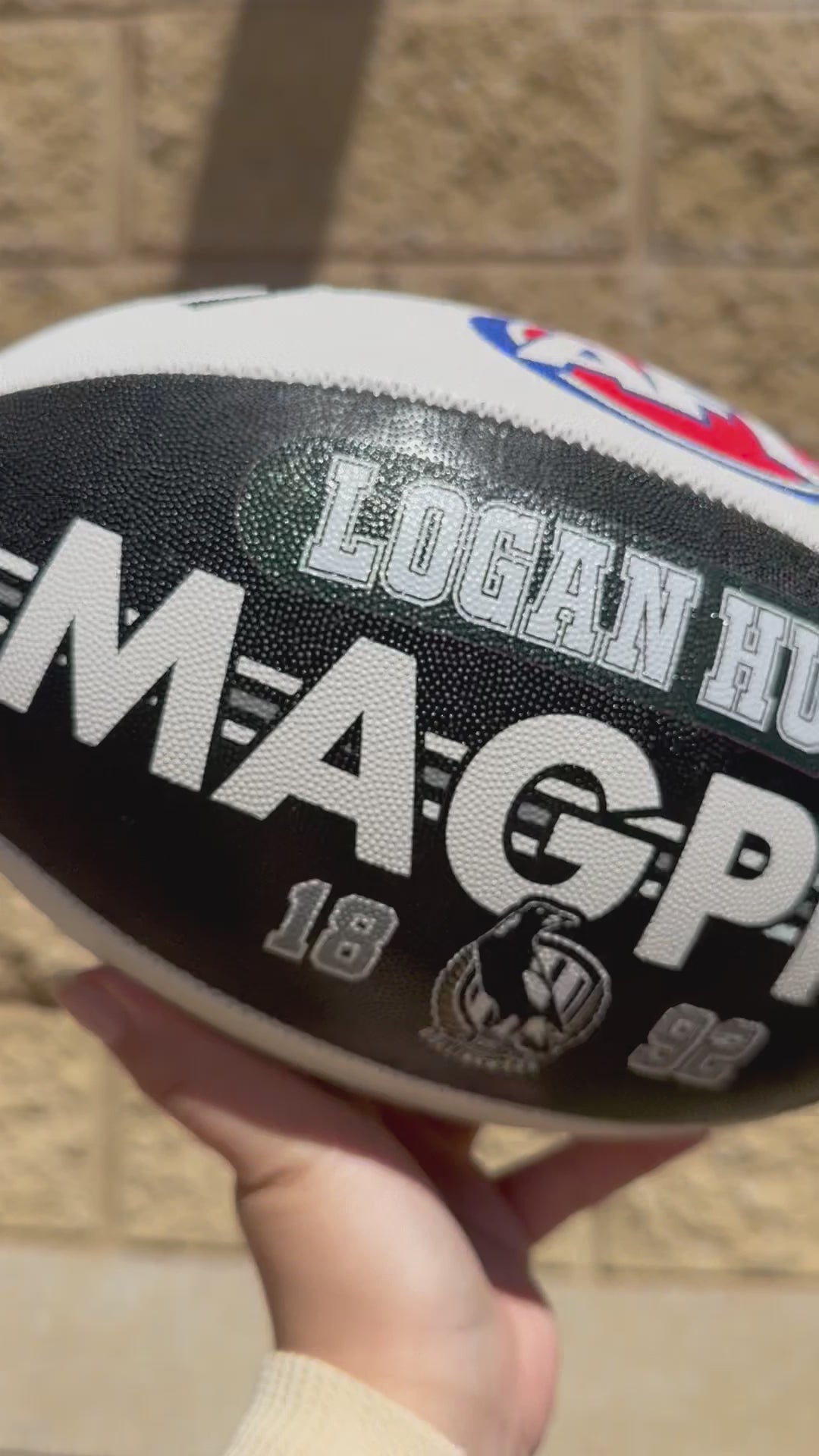 Personalised AFL Official Collingwood Magpies Club Football (Size 5)