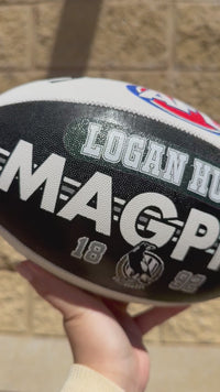 Load and play video in Gallery viewer, Personalised AFL Official Collingwood Magpies Club Football (Size 5)
