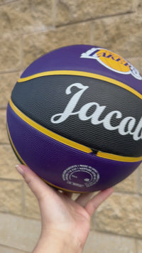 Load and play video in Gallery viewer, Personalised NBA Official LA Lakers Team Basketball (SIZE 7)
