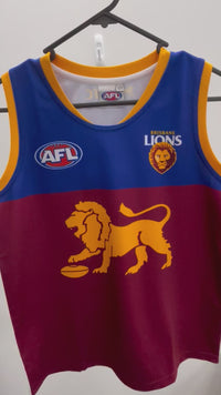 Load and play video in Gallery viewer, Personalised Brisbane Lions AFL Guernsey
