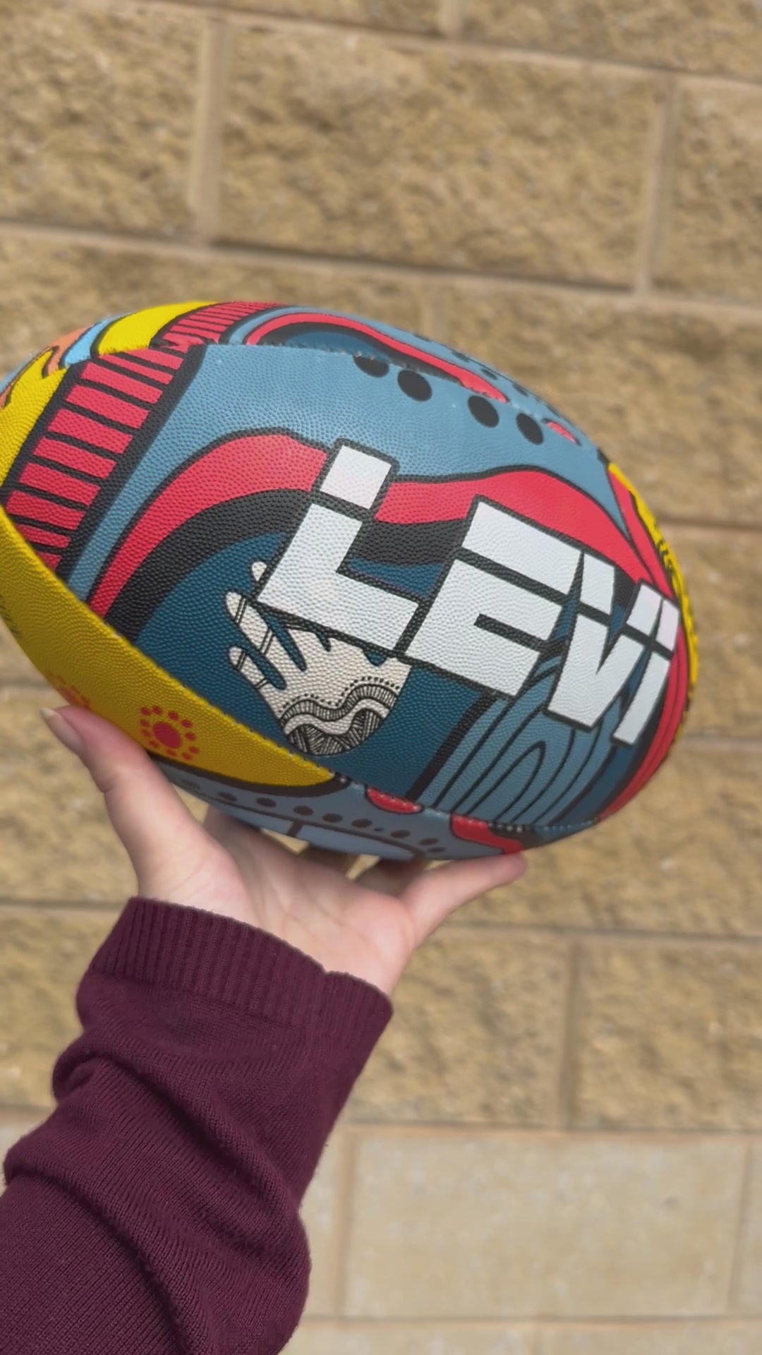 Personalised Hart AFL Indigenous Football (SIZE 5)