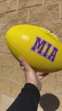 Load and play video in Gallery viewer, Personalised Mi-Ball AFL Football - Yellow (Size 5)
