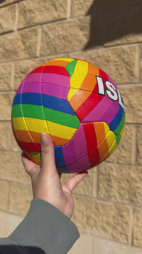 Load and play video in Gallery viewer, Personalised Mi-Ball Envision Rainbow Netball (SIZE 4, 5)
