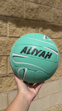 Load and play video in Gallery viewer, Personalised Mi-Ball Envision Teal Netball (SIZE 4, 5)
