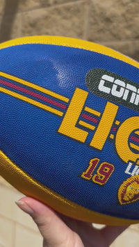 Load and play video in Gallery viewer, Personalised AFL Official Brisbane Lions Club Football (Size 5)
