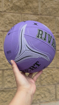Load and play video in Gallery viewer, Personalised Gilbert Phoenix Netball Lilac (SIZE 5)
