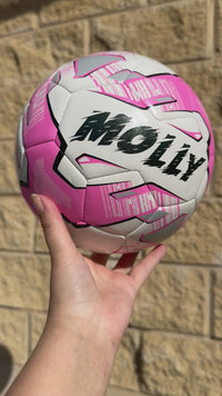 Load and play video in Gallery viewer, Personalised Mi-Ball Pink Soccer Ball (Size 3, 4, 5)
