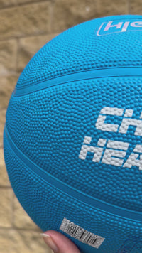 Load and play video in Gallery viewer, Personalised Spalding Rubber Blue Highlight Rush Basketball (Size 5, 6, 7)
